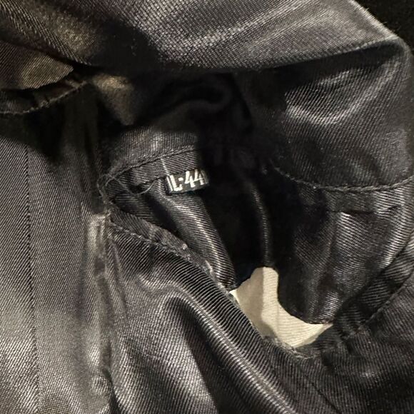 Men’s L44 Cashmere black long coat - Picture 8 of 9